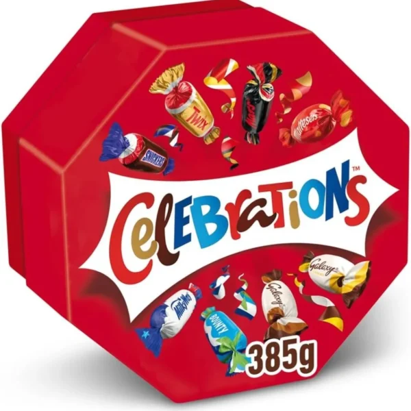 CELEBRATIONS - Milk Chocolate Assortment - SNICKERS. TWIX. MARS. MALTESERS. BOUNTY & More - 385g