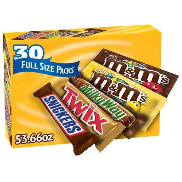 30-Pack Mars Variety Candy (Snickers. M&M's. Twix. Milky Way. Peanuts)